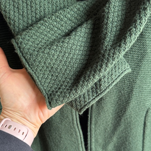 J. Jill XL duster sweater Green Textured Knit Top - Picture 6 of 10